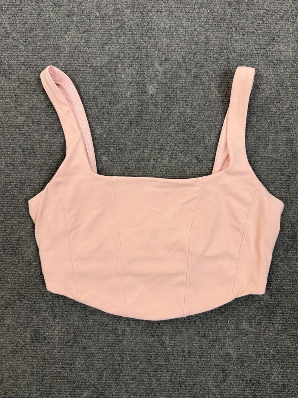 all in motion Blush Pink Square-Neck Cropw Tank or Sports Bra Sz S (A1) - Picture 5 of 8